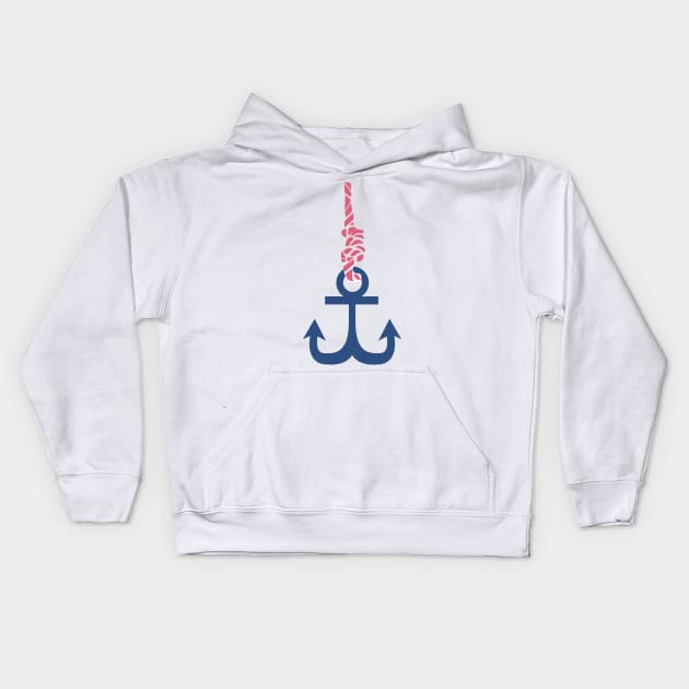 Vintage Anchor Kids Hoodie by nickemporium1